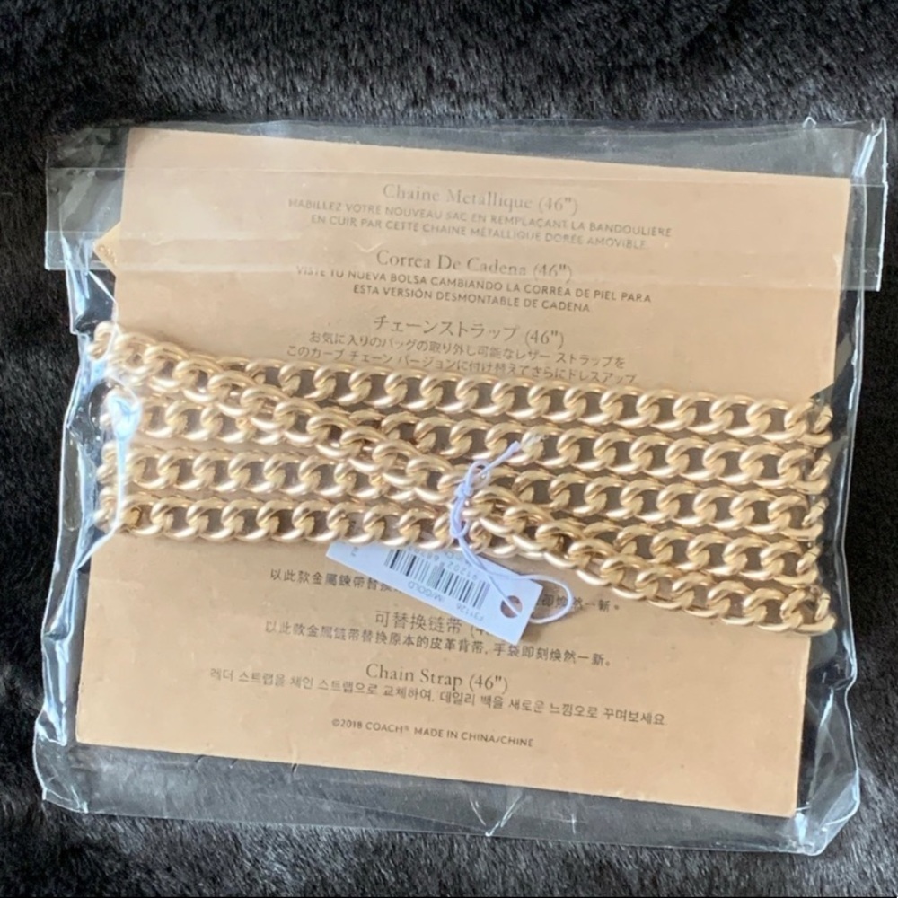 NEW! COACH Chain Bag Strap, Goldtone, NEW WITH TAGS! FABULOUS! NWT - Picture 12 of 14